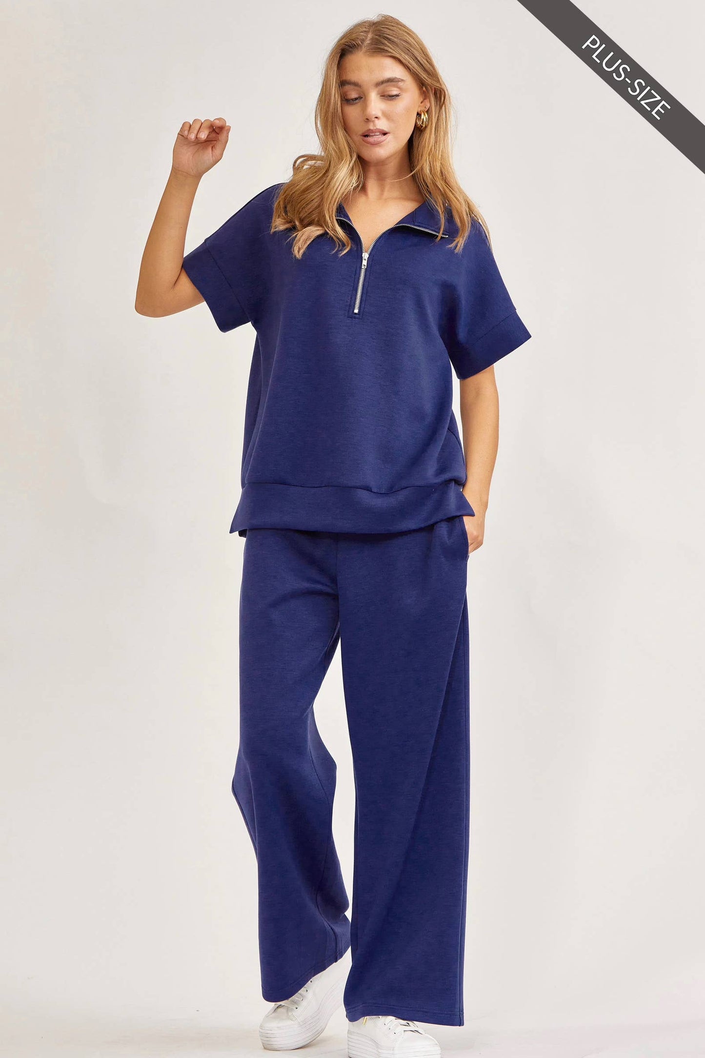 Quarter Zip 3X Royal Blue