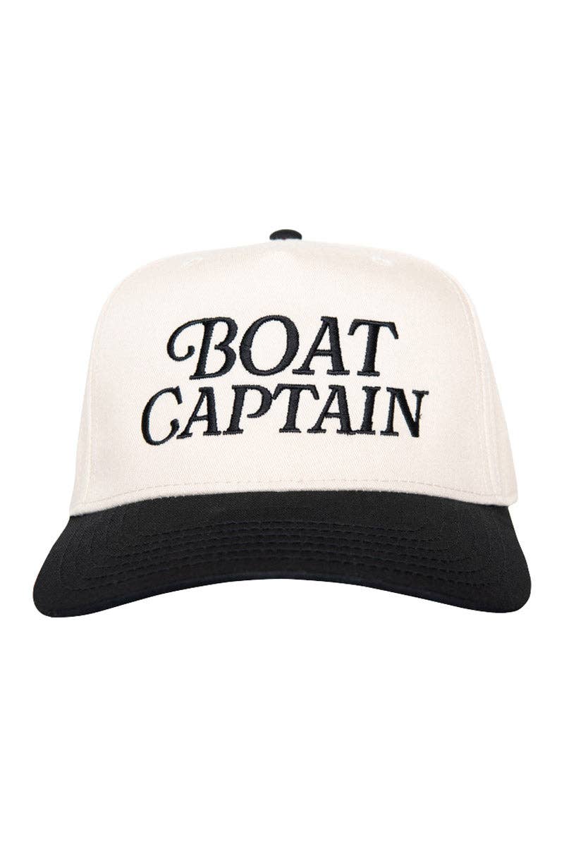 Boat Captain Two-Toned Retro Hat: Red and Tan