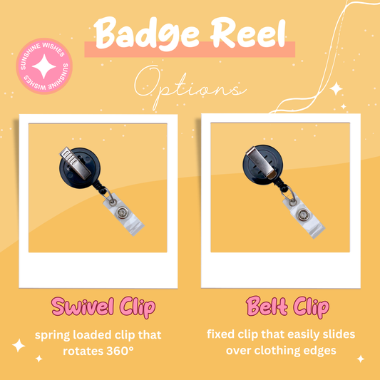Hello, I'm Not the Doctor Badge Reel (purple): Black / Belt