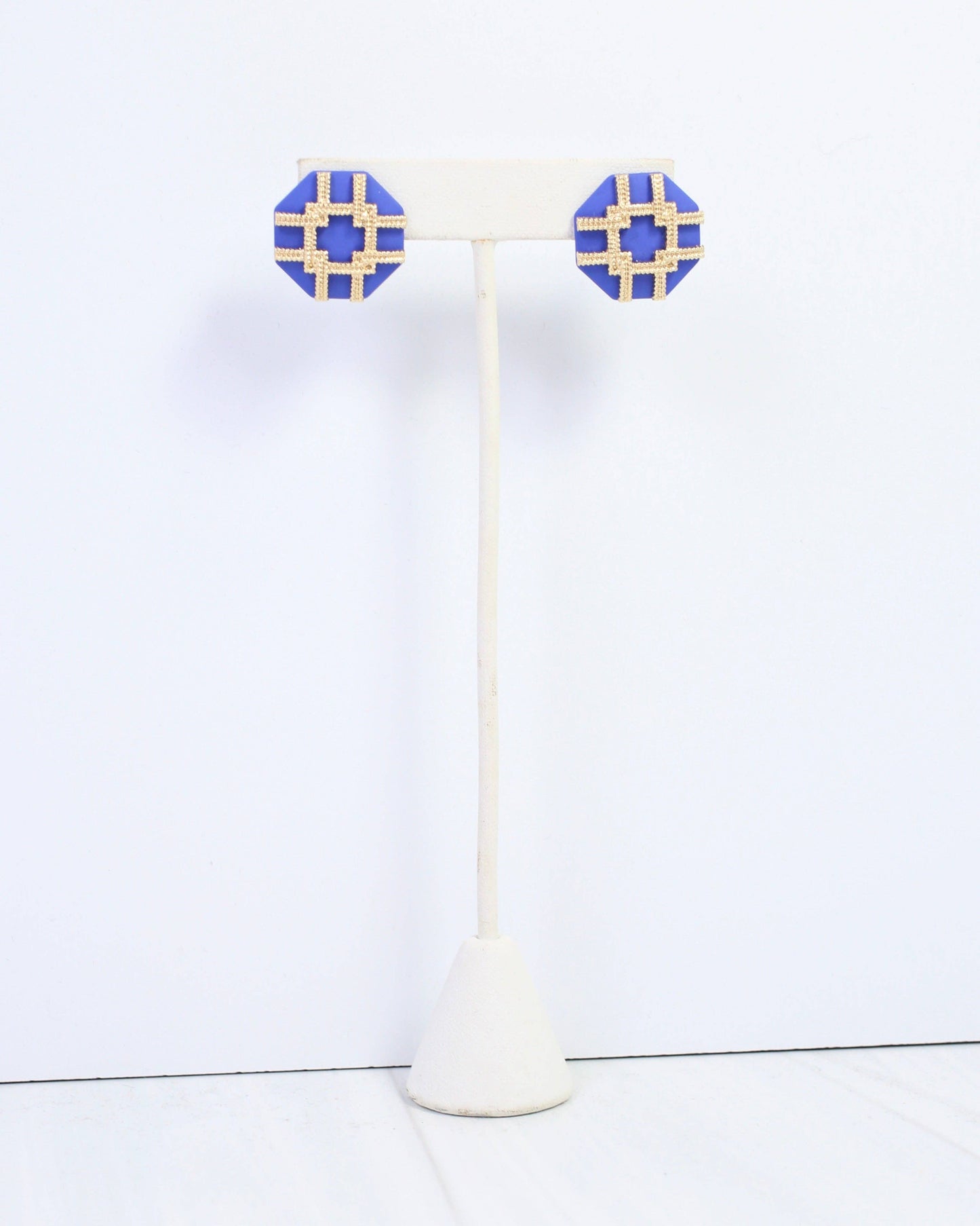 Avril Octagon Post Earring Blue