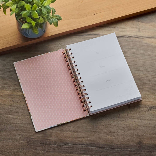 Journal Wirebound Pink Floral - Strength & Dignity Prov. 31:25