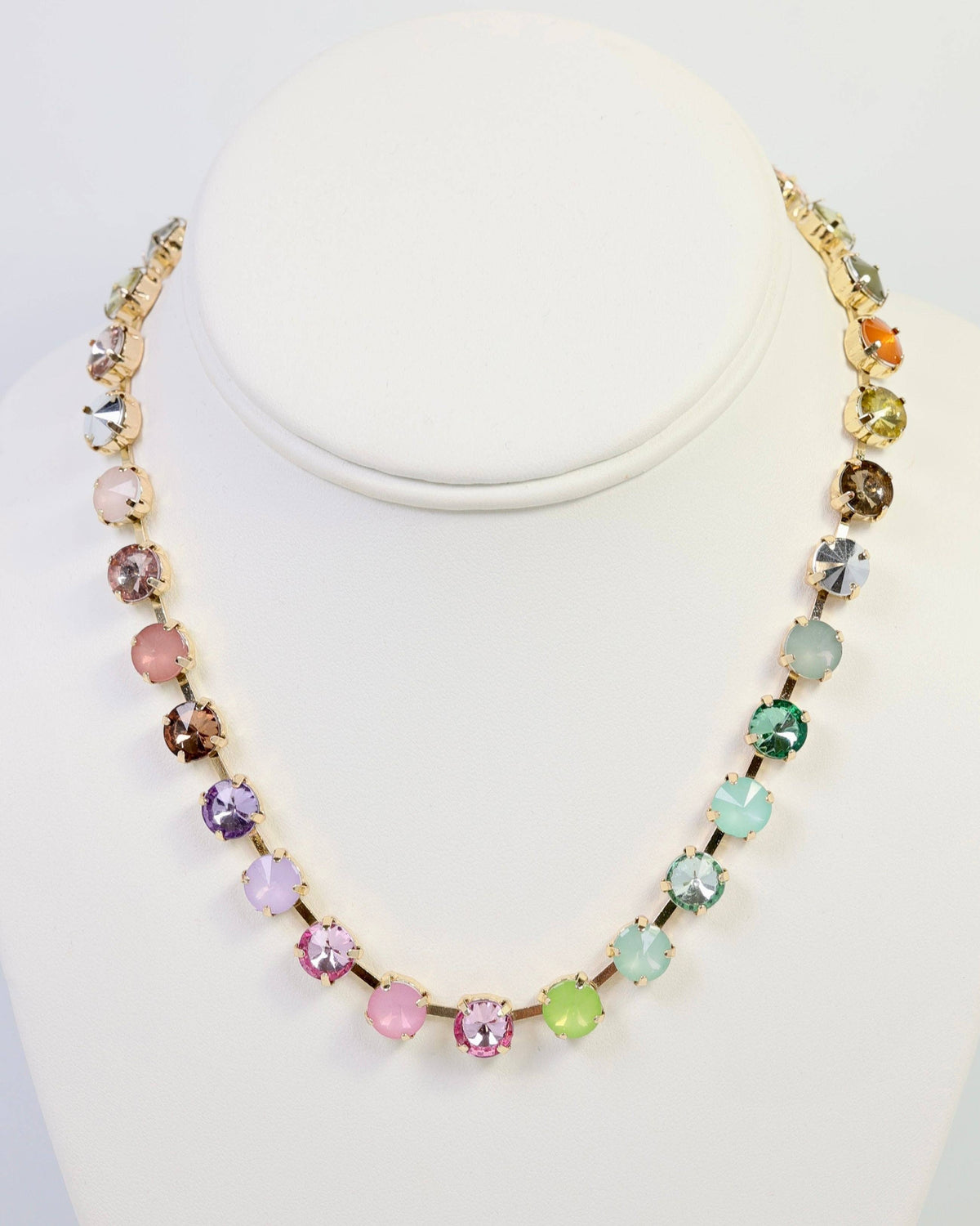 Shalimar Small Rhinestone Necklace Light Multi