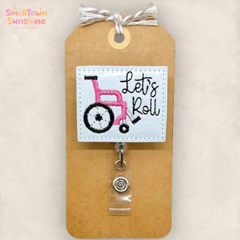 Let’s Roll Badge Reel: Black / Swivel