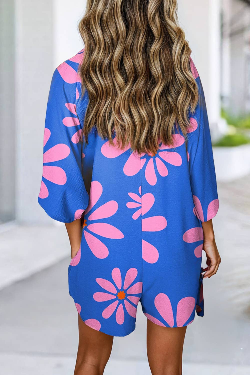 Big Floral Summer Loose Fit Tunic Shirt Romper | S-XL