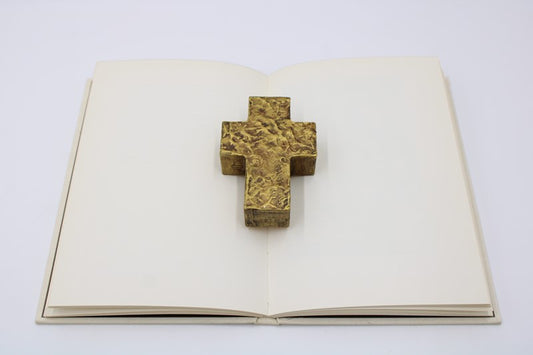 4" Handpainted Chunky Wood Cross