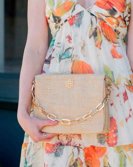 Ariana Crossbody Natural Lattice