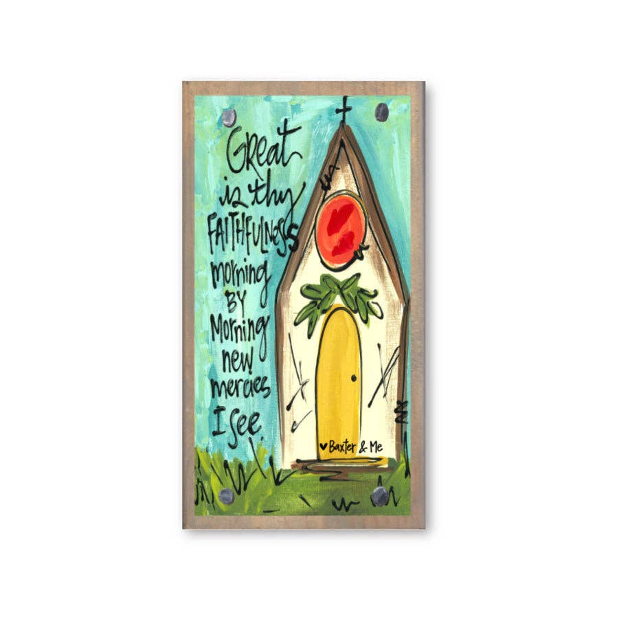 Great Is Thy Faithfulness Driftwood Happy Block
