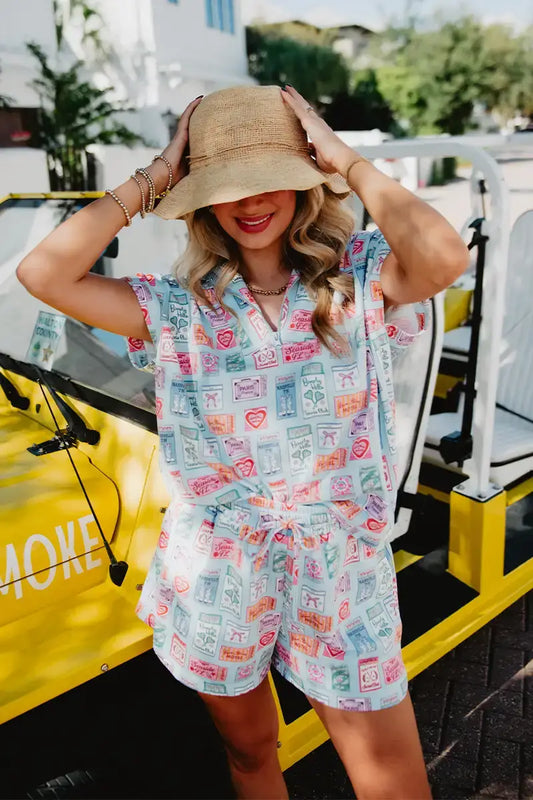 Traveling Matchbook Half-Zip Lounge Set