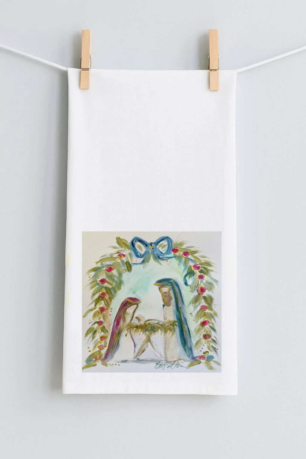Bridgett Garland Nativity Tea Towel
