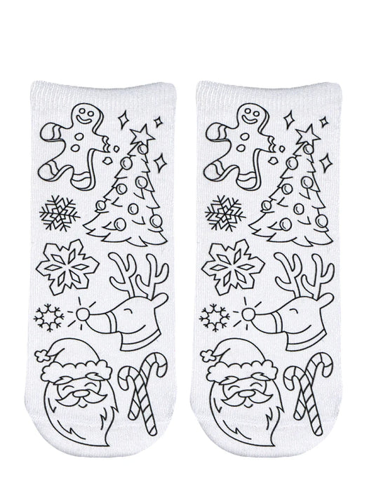 Christmas Coloring Socks