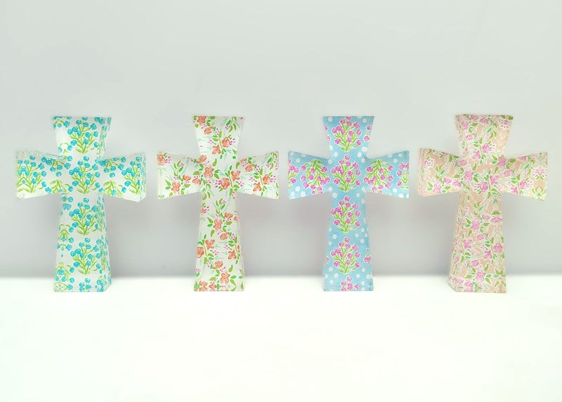 Cutout Acrylic Table Cross, Floral, 4 assorted ©Haley Bush