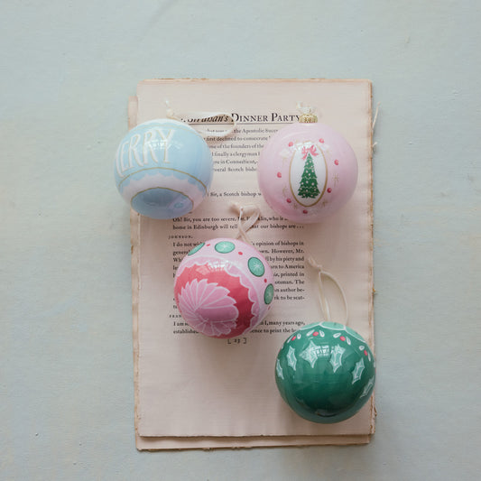 Decoupage Ball Ornament, 4 Styles