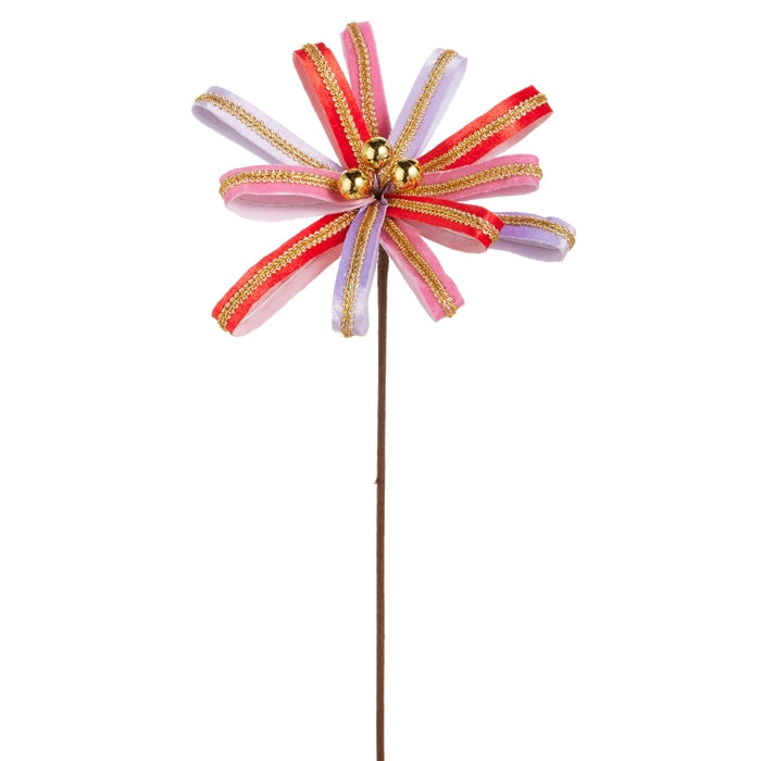 21" Multicolor Velvet Loop Flower Stem