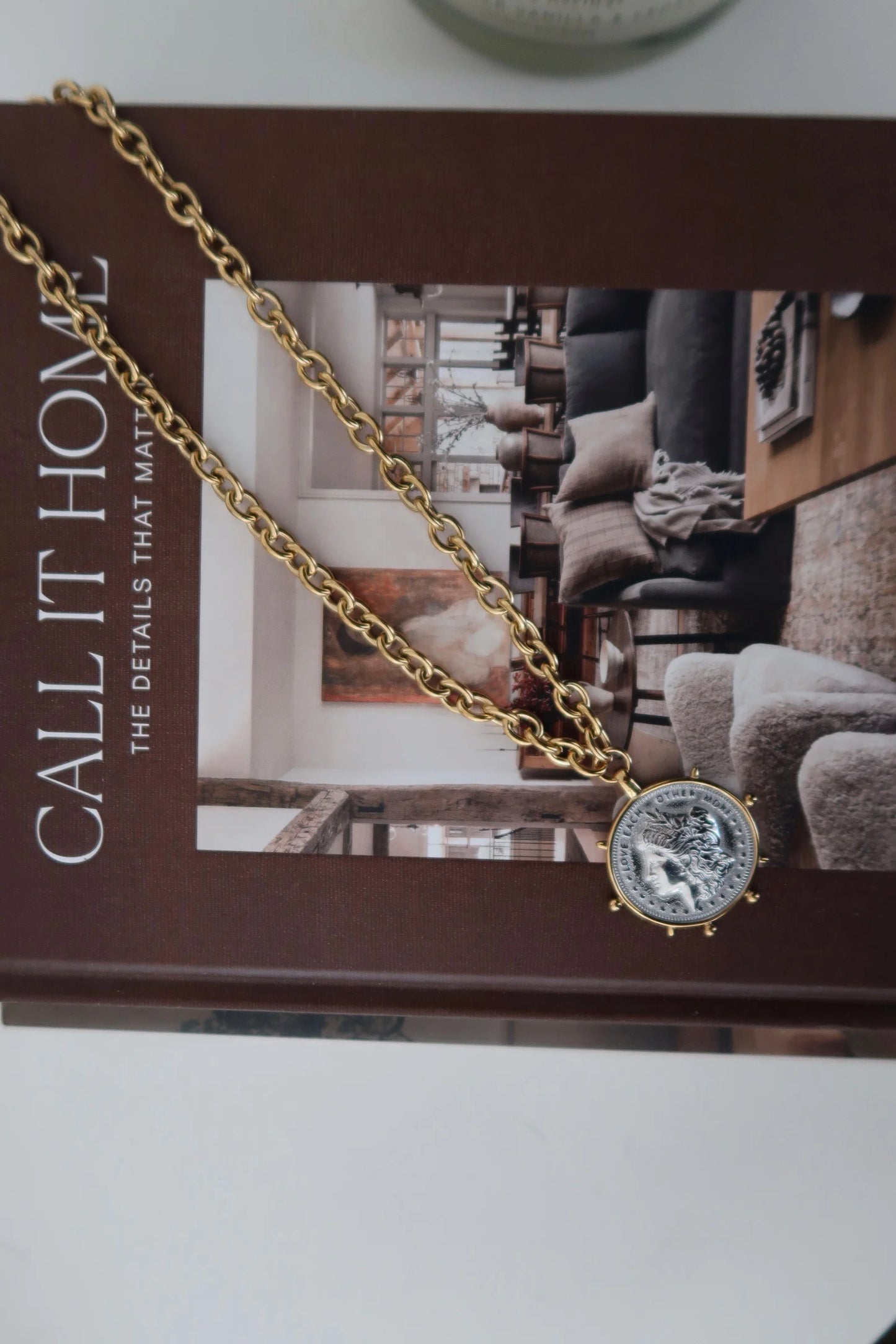 TWO TONED COIN NECKLACE