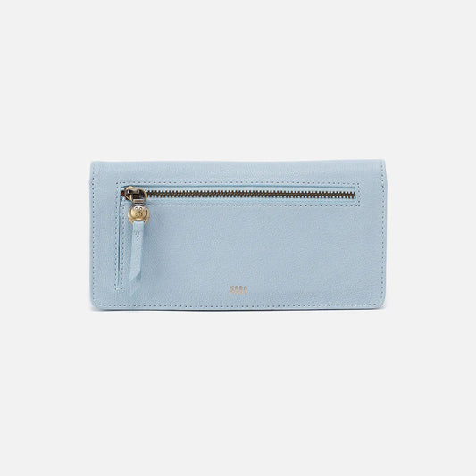 Hutton Large Wallet - Micrograin Leather | Dusted Sky