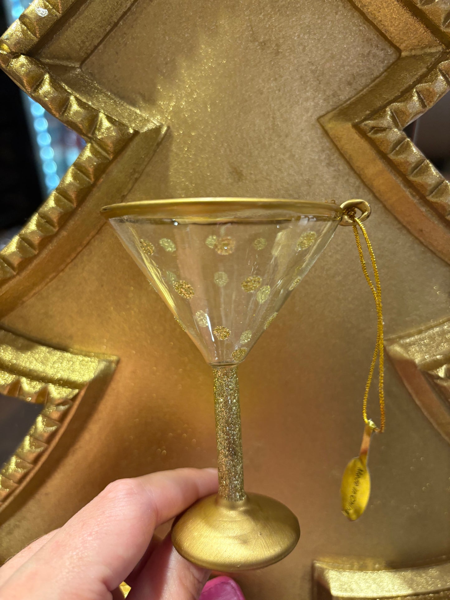 Cody Foster Gilded Champagne Ornament