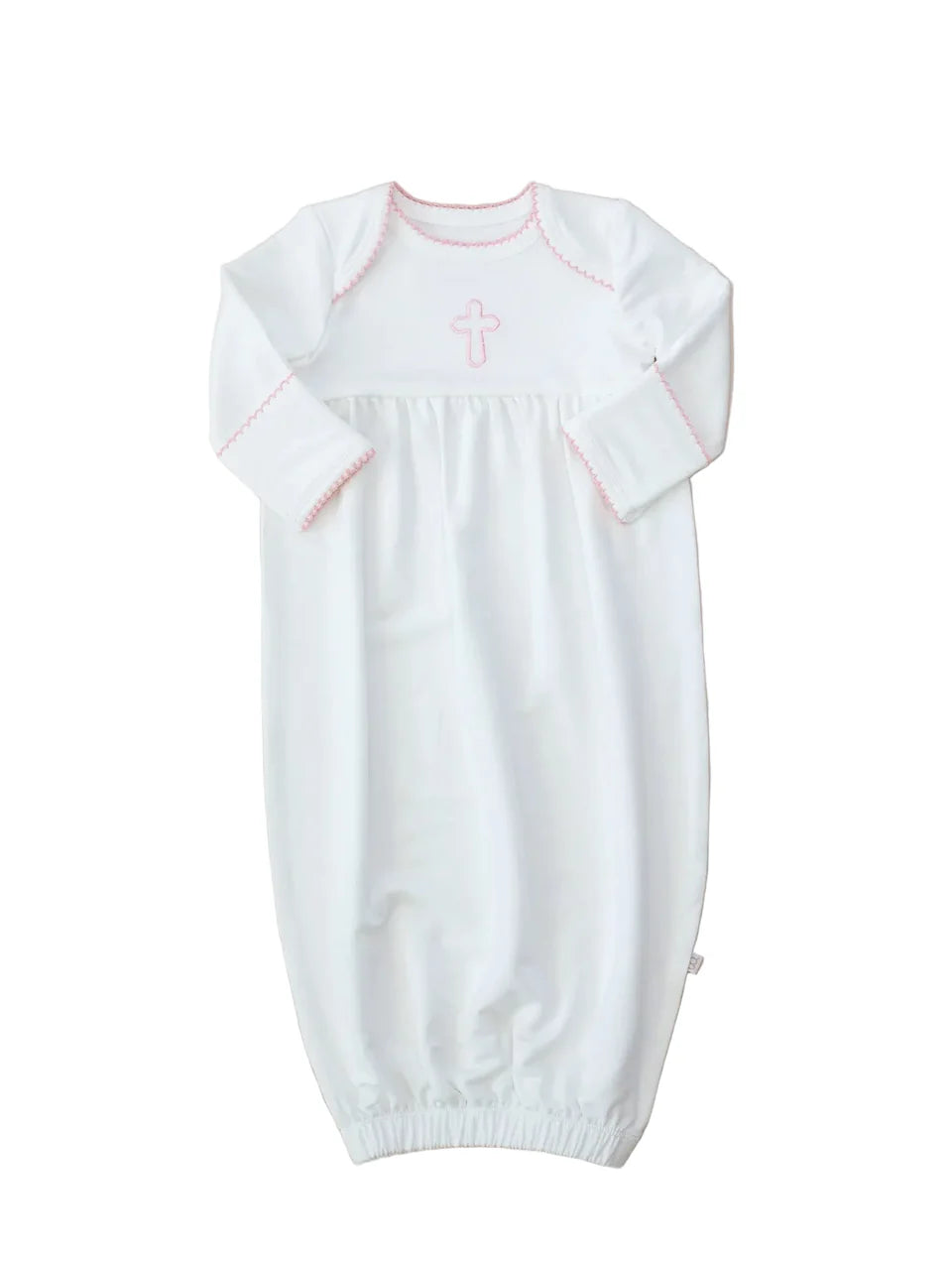 Pip Embroidered Gown - Pink Cross