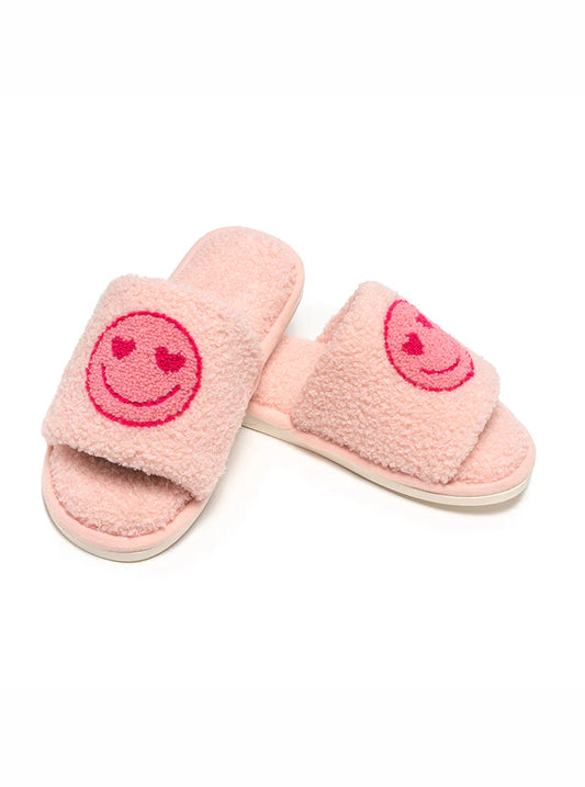 Pink Happy Slide Slippers