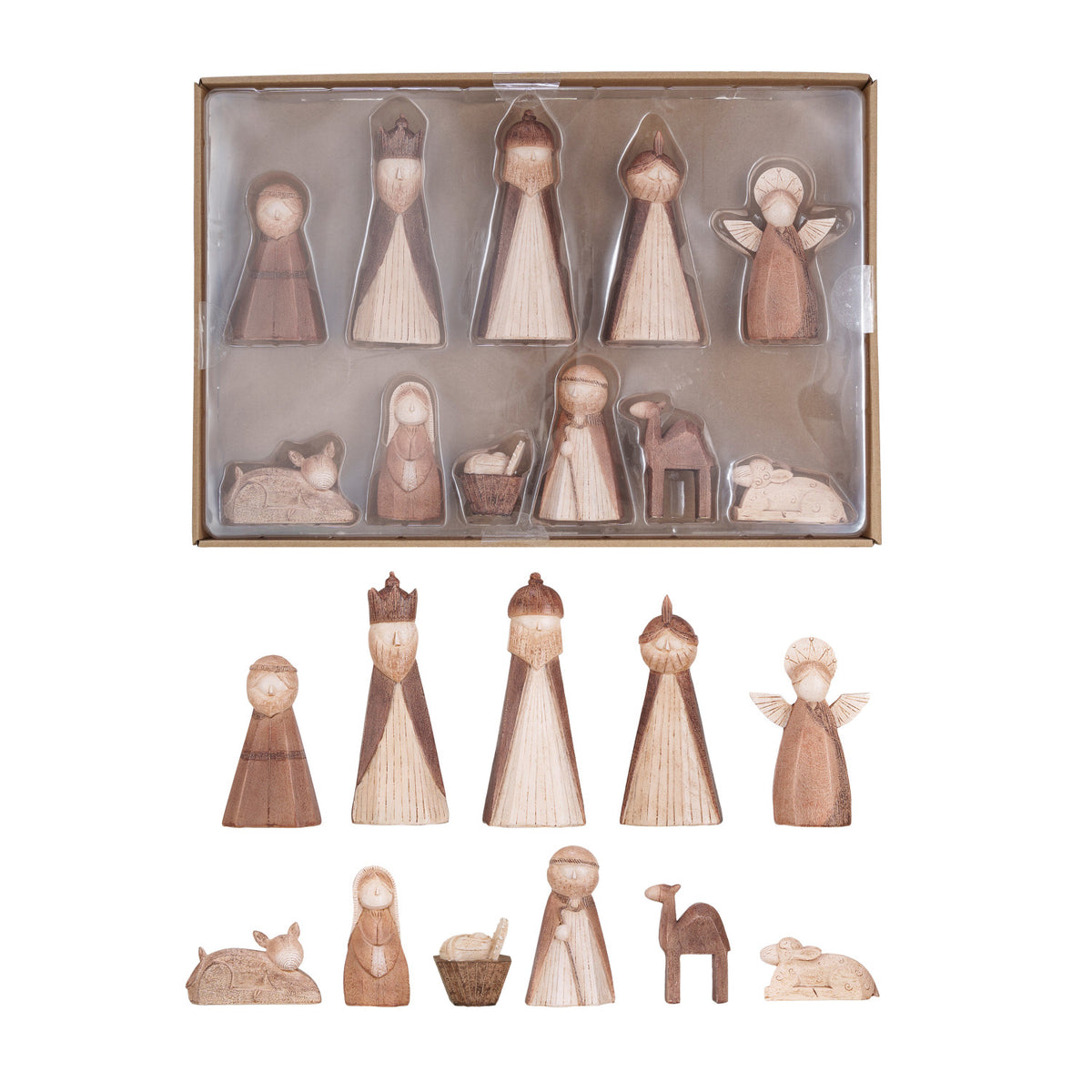 Resin Nativity Wood Finish - Set