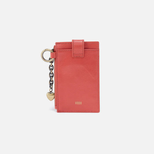 Ring Credit Card Wristlet - Polished Leather | Pink Mirage