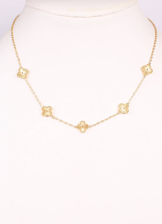 Trevino Clover Necklace GOLD