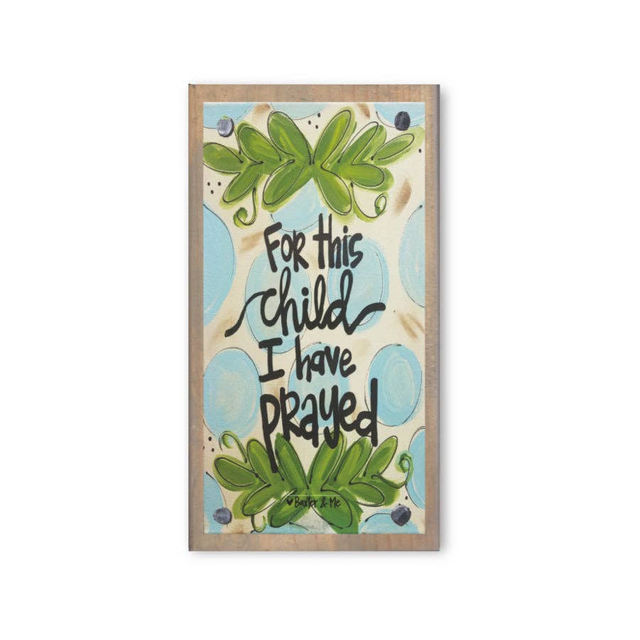 For This Child Boy Driftwood Happy Block