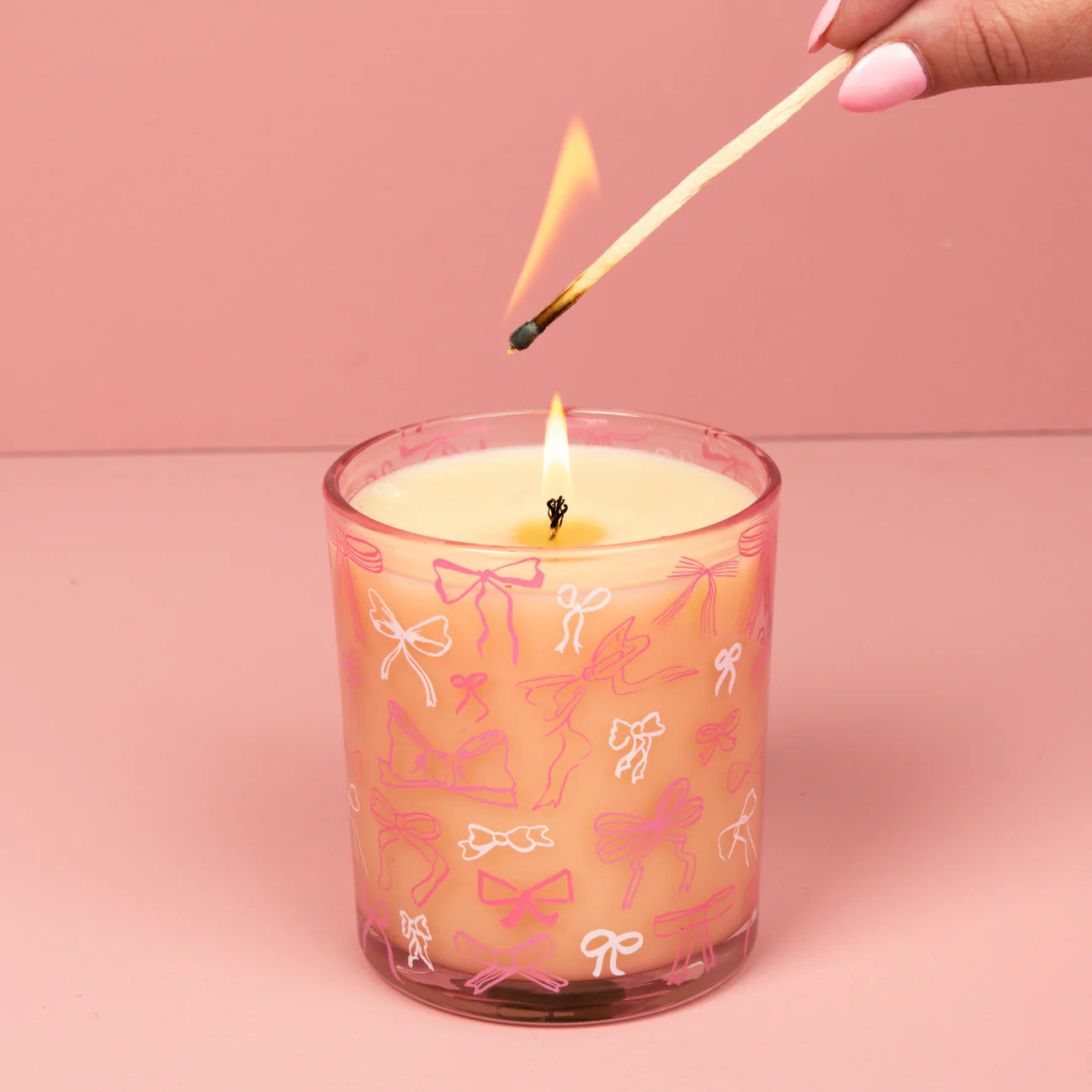 Sweet Grace Pink Bow Candle
