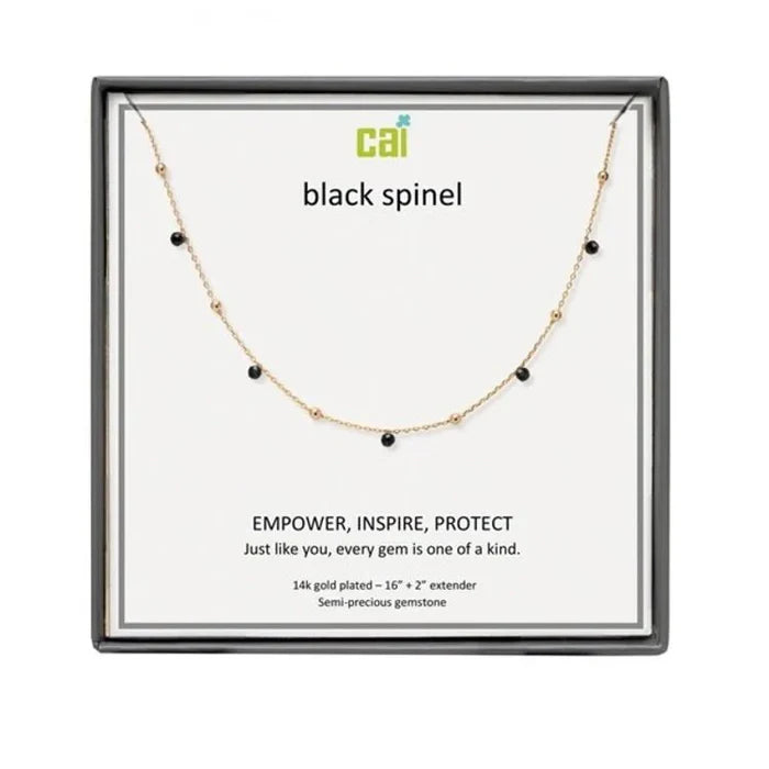 CAI Gold Satellite Gemstone Necklaces