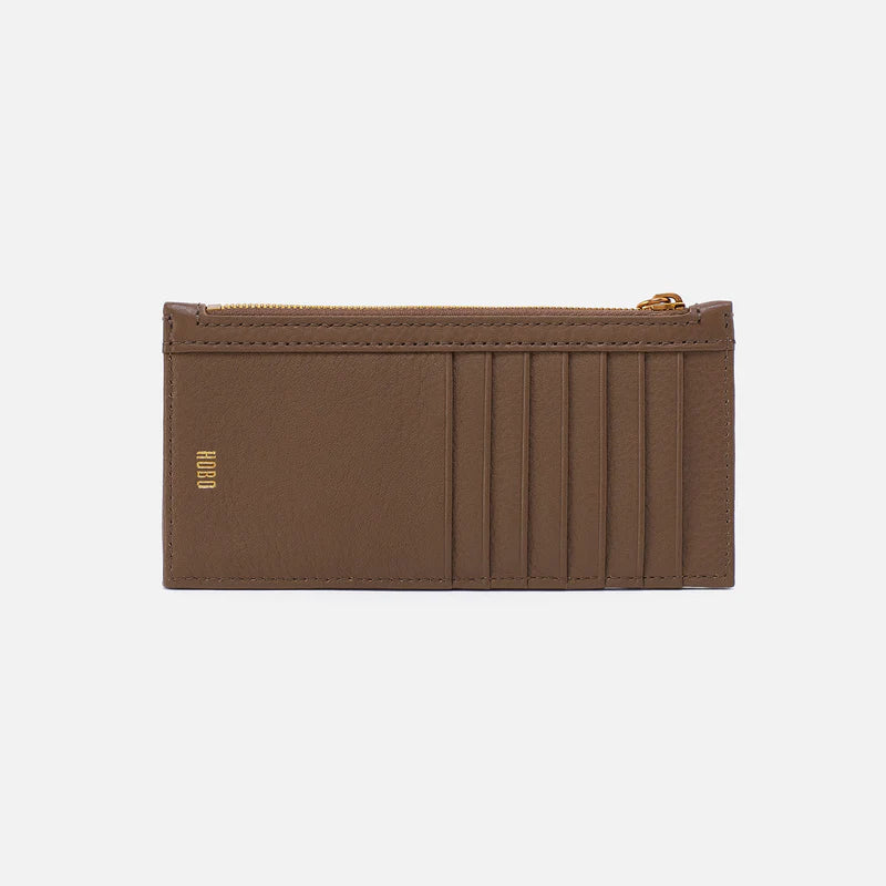 Carte Card Case in Pebbled Leather - Dark Elm