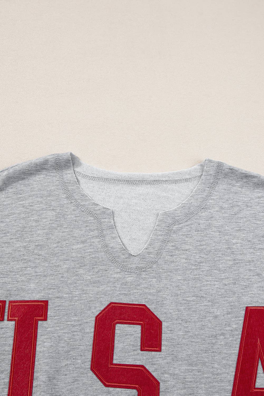 Women USA Lettering Patch Short Sleeve Graphic Tee | S-XL