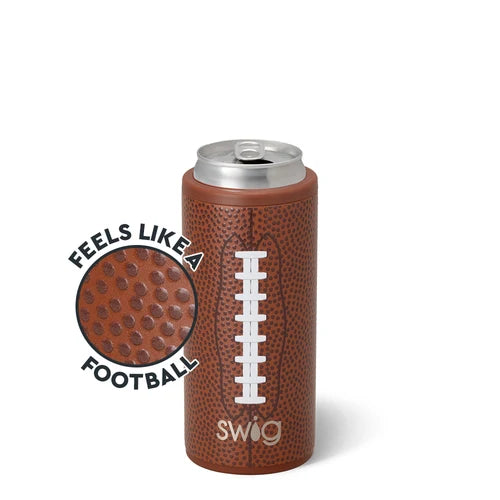 Football Skinny Can Cooler - 12oz