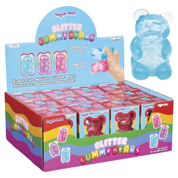 3.5" Glitter Gummy Bear