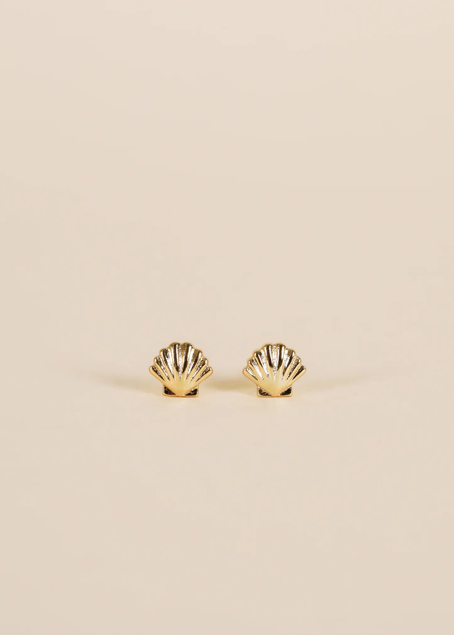 Gold Seashell Studs