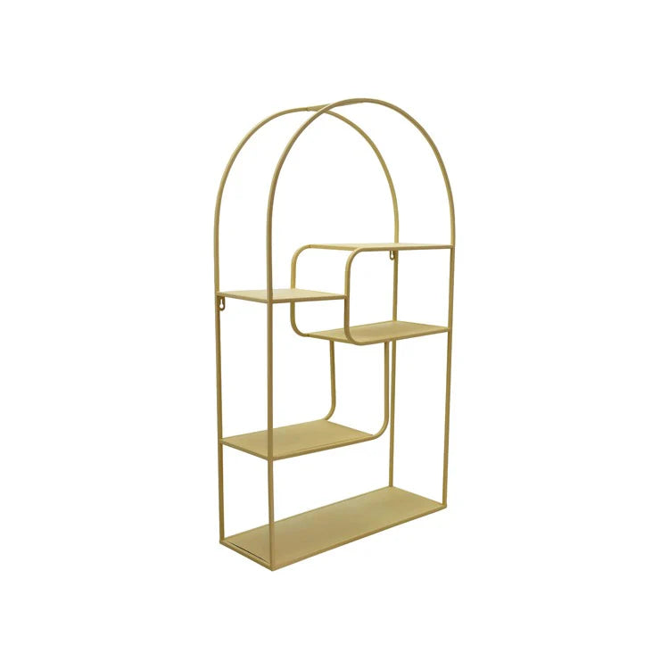 Hazel Mazel Yellow Metal Wall Shelf