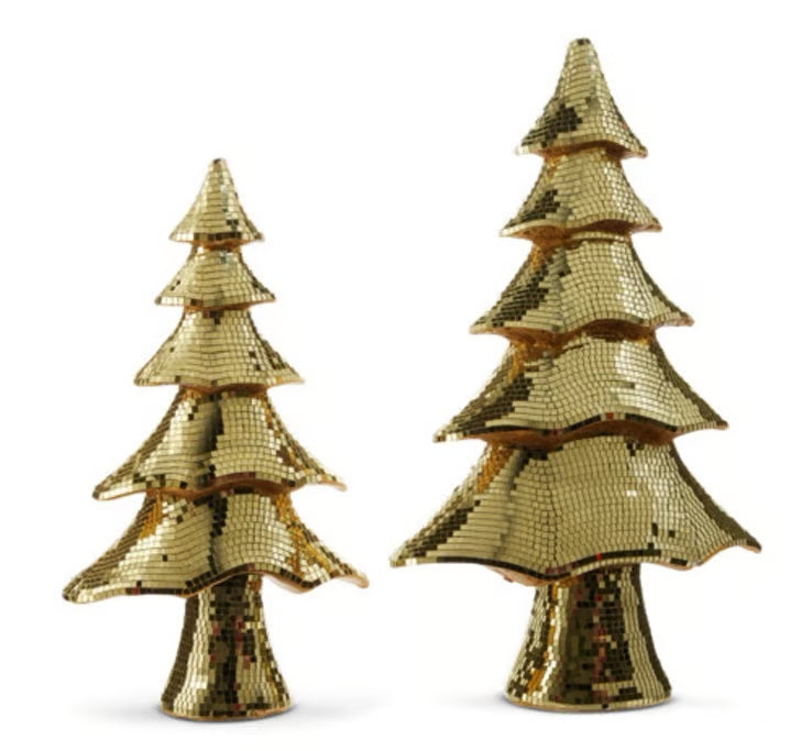 Gold Layered Disco Ball Trees