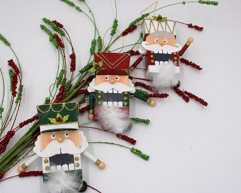 Metal Nutcracker Ornament Assorted