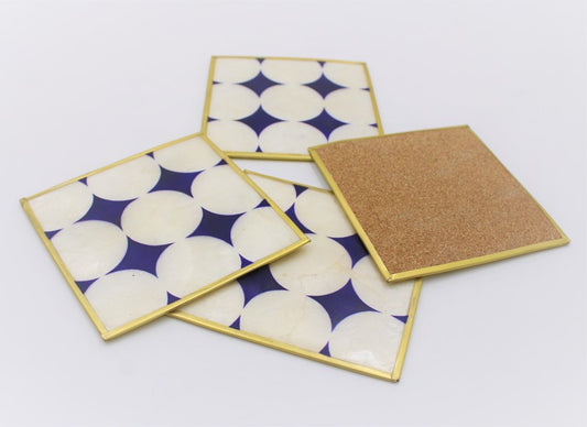 Set of 4 Capiz Coasters