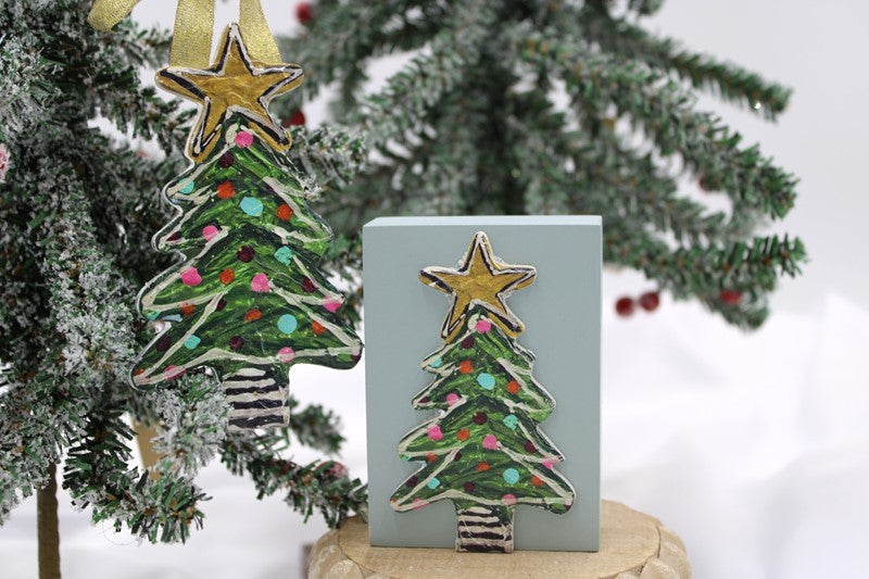 Plaster Cutout Tree Ornament