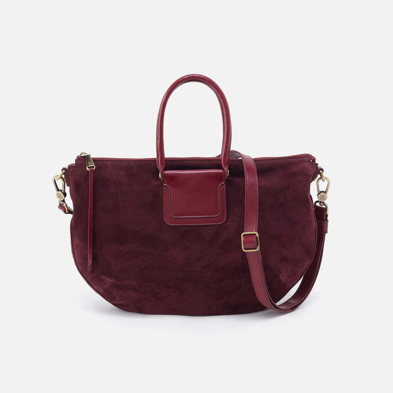 Sheila Large Crossbody in Suede Leather - Prairie Garnet