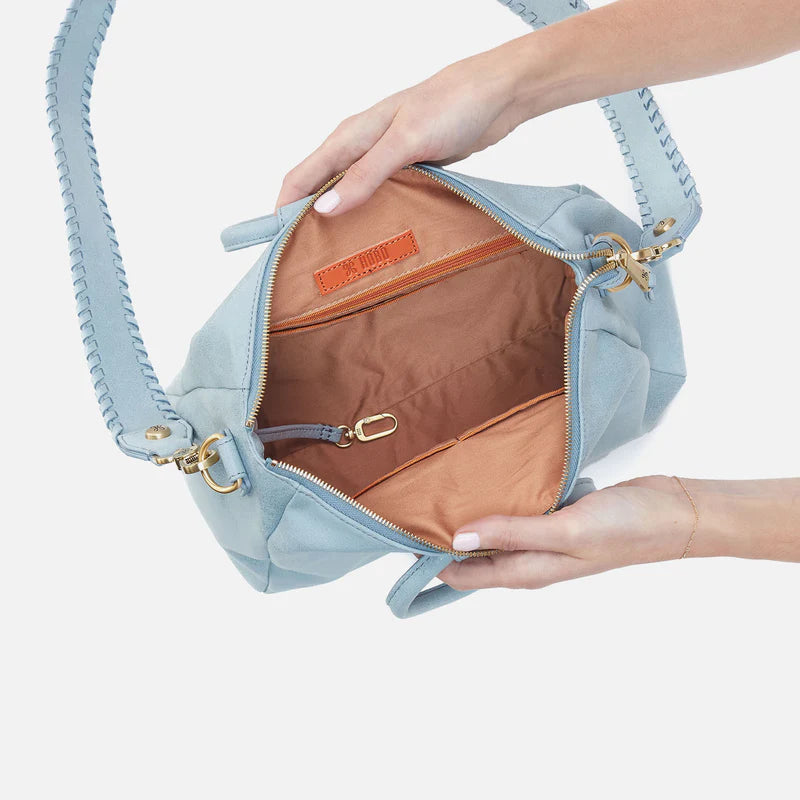 Sheila Medium Satchel in Buffed Leather - Sky