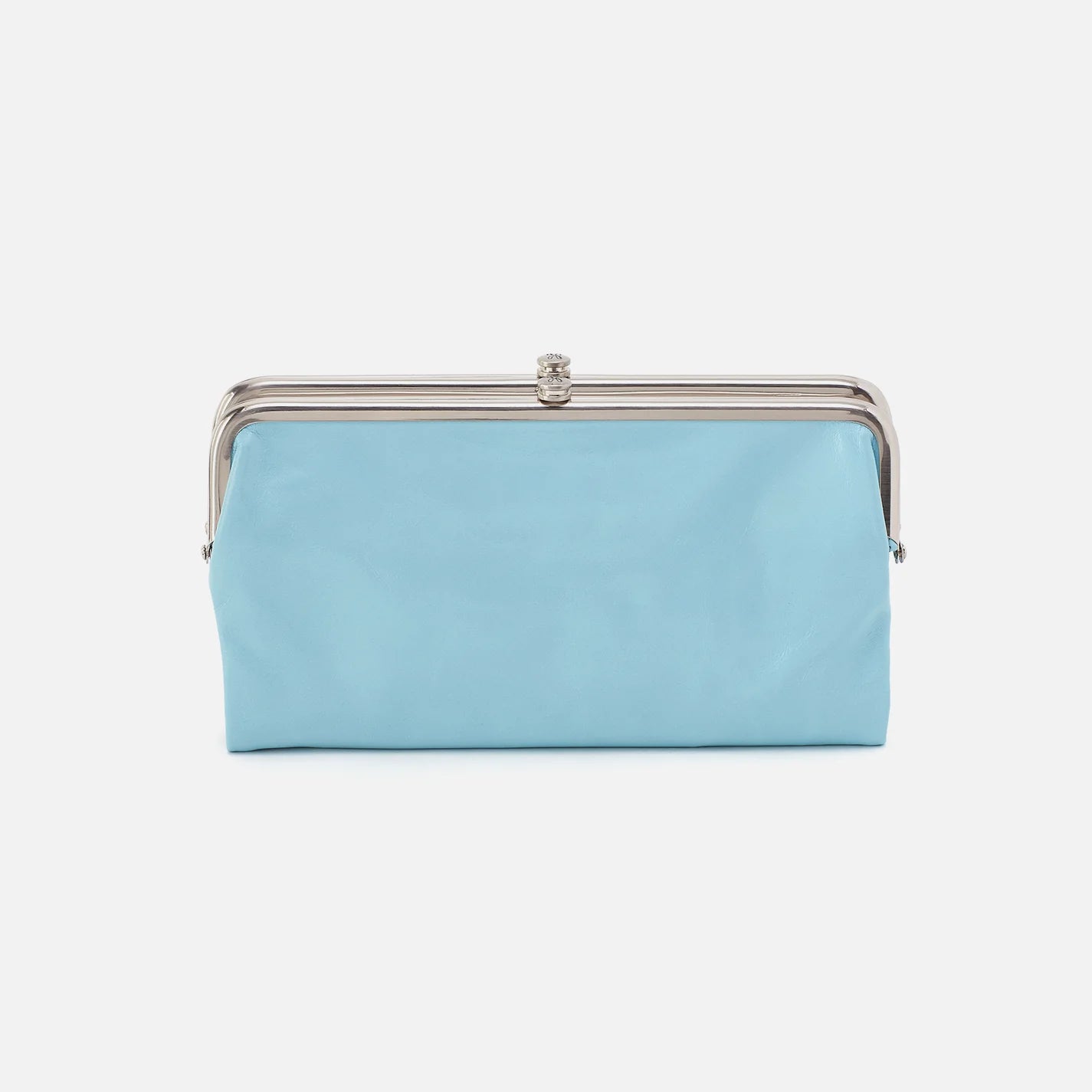 Lauren Clutch in Polished Leather - Stratosphere