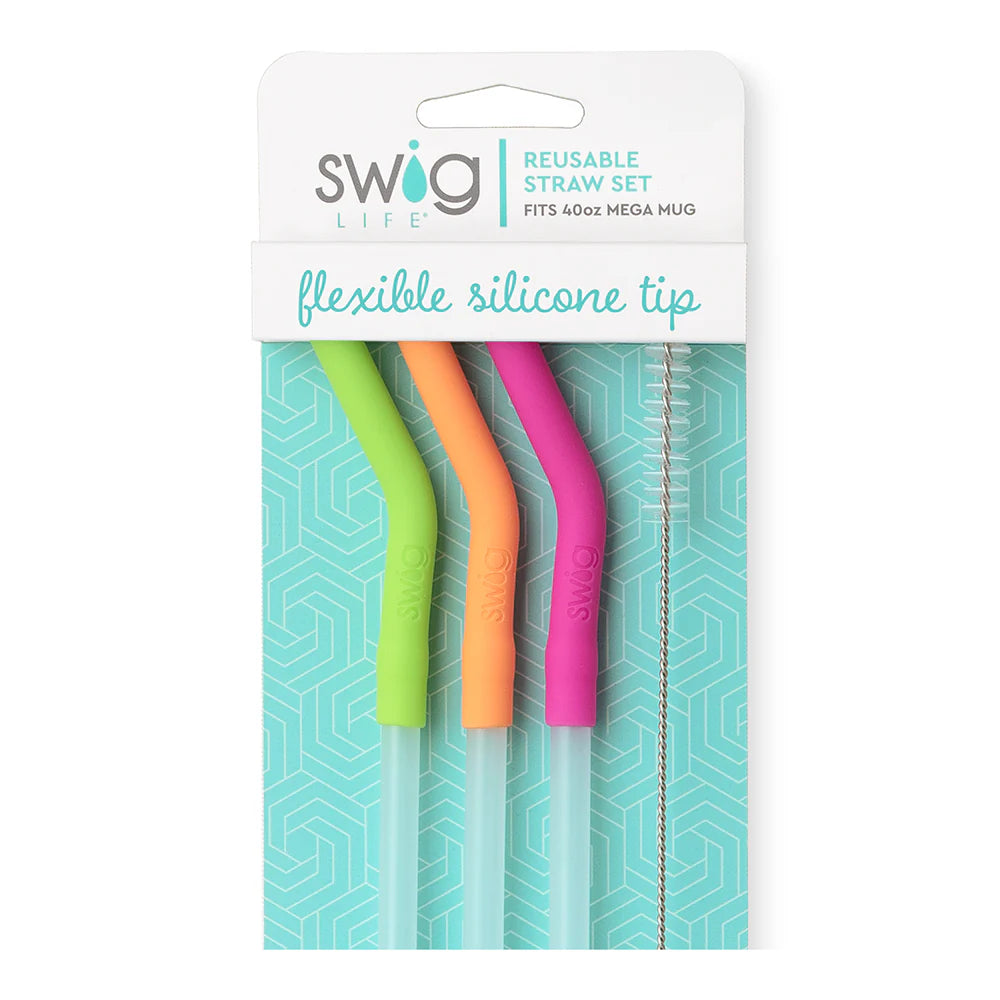 Neon Reusable Straw Set - Swig