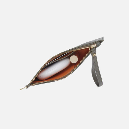 Vida Small Pouch in Micro Pebbled Leather - Desert Palm