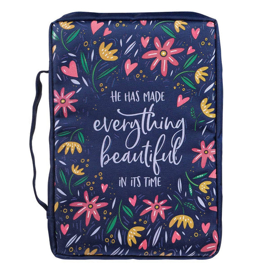 He Has Made Everything Beautiful Floral Value Bible Cover: Large