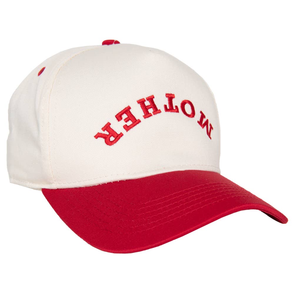 MOTHER Upside Down Two-Toned Vintage Hat: Pink and Tan