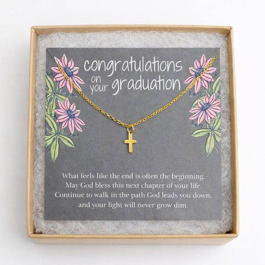 Graduation Cross Necklace