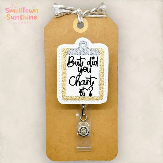 But Did You Chart It Badge Reel: Black / Swivel