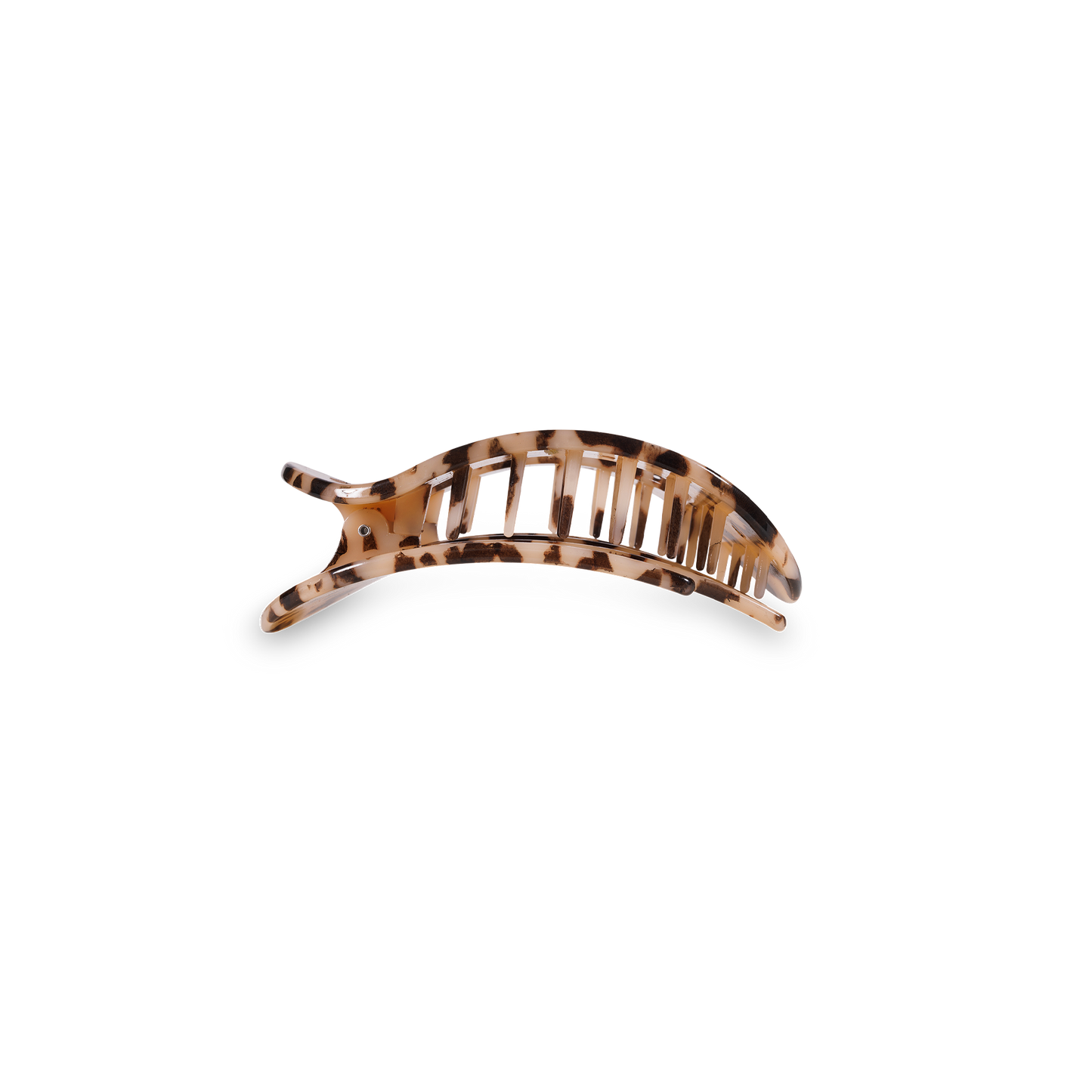 Round Flat Hair Clip | Blonde Tortoise