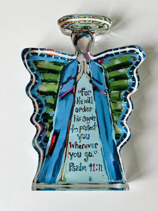 "To Protect You Angel" acrylic shelfie: Small