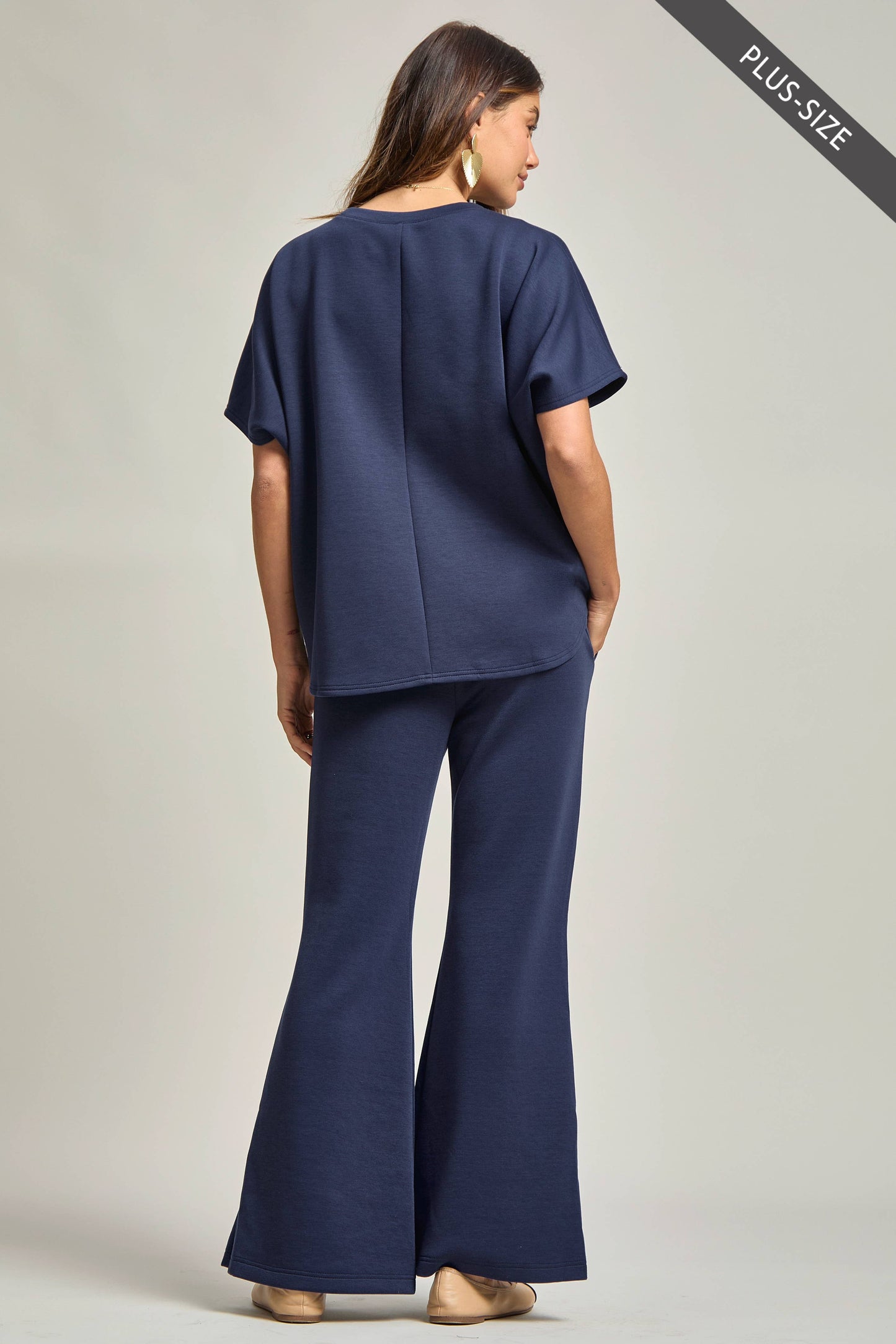 Poncho Set Navy (Curvy)